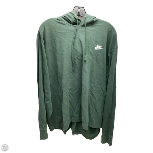 Sweatshirt Hoodie By Nike In Green, Size: Xxl