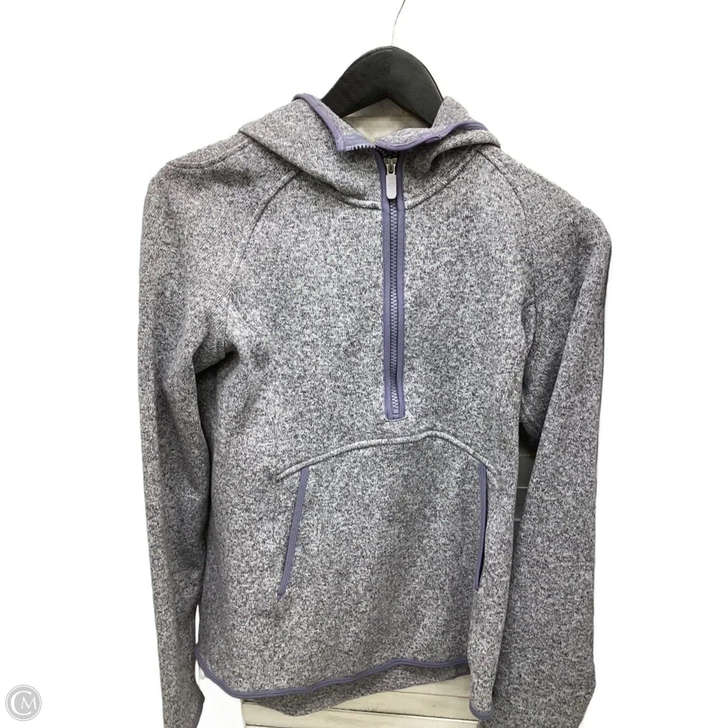 Sweatshirt Hoodie By Lululemon In Grey, Size: S