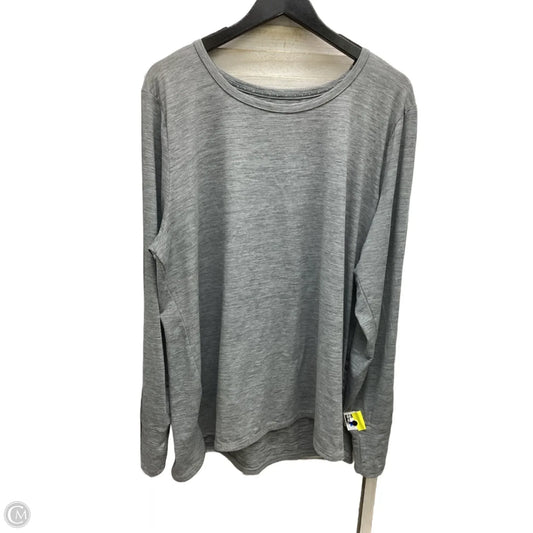 Top Long Sleeve By Jones New York In Grey, Size: 3x