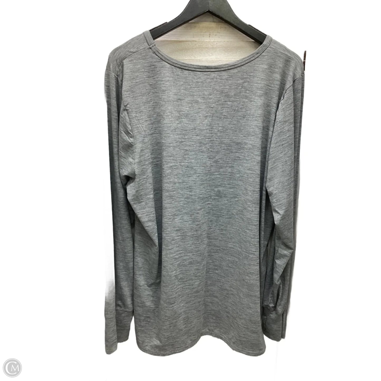 Top Long Sleeve By Jones New York In Grey, Size: 3x