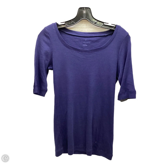 Top Short Sleeve By Caslon In Navy, Size: M