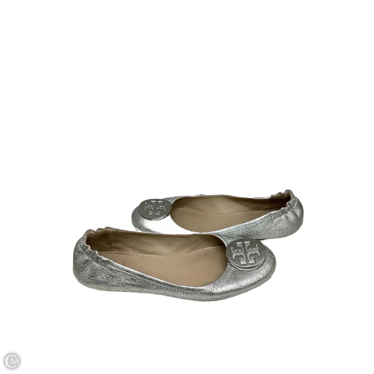 Shoes Designer By Tory Burch In Silver, Size: 7.5