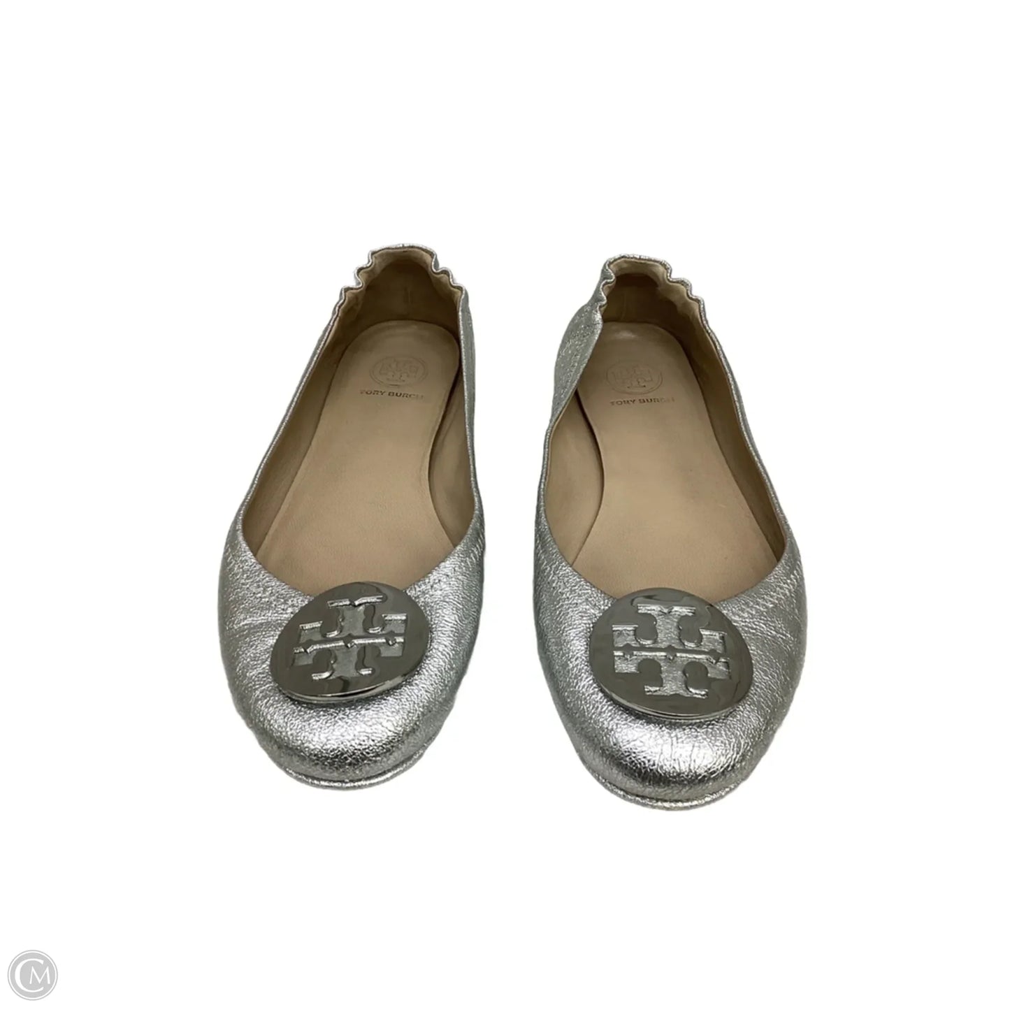 Shoes Designer By Tory Burch In Silver, Size: 7.5