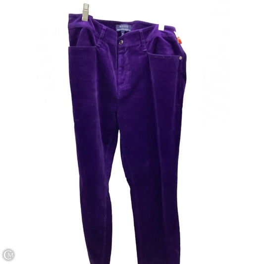 Pants Corduroy By Talbots In Purple, Size: 14