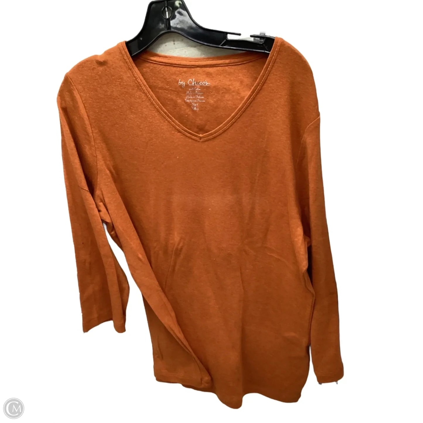Top 2pc 3/4 Sleeve By Chicos In Orange, Size: Xl