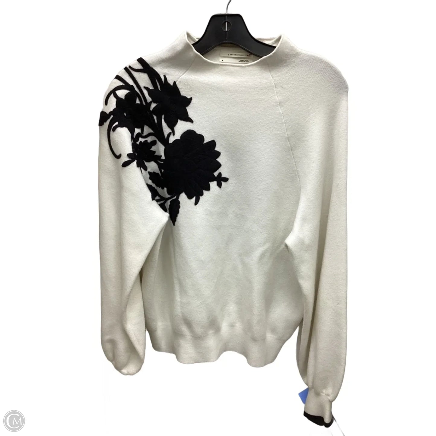 Sweater By Anthropologie In Black & White, Size: M