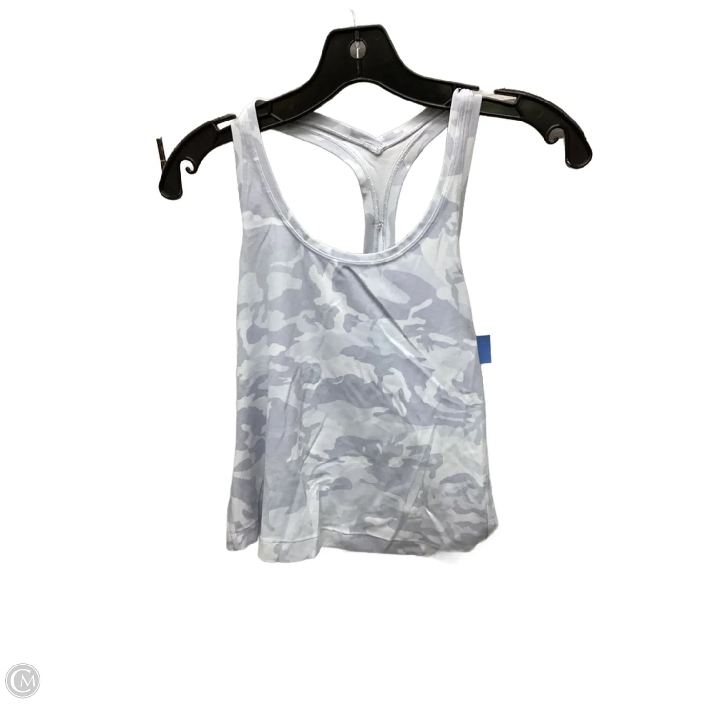 Athletic Tank Top By Lululemon In Grey & White, Size: 4