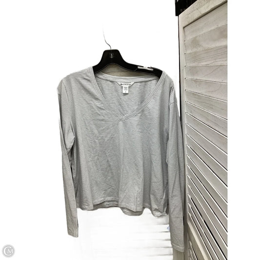 Top Long Sleeve By Athleta In Striped Pattern, Size: L