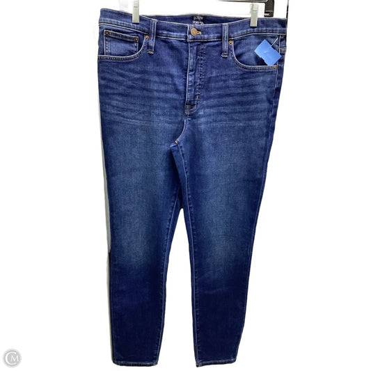 Jeans Skinny By J. Crew In Blue Denim, Size: 12