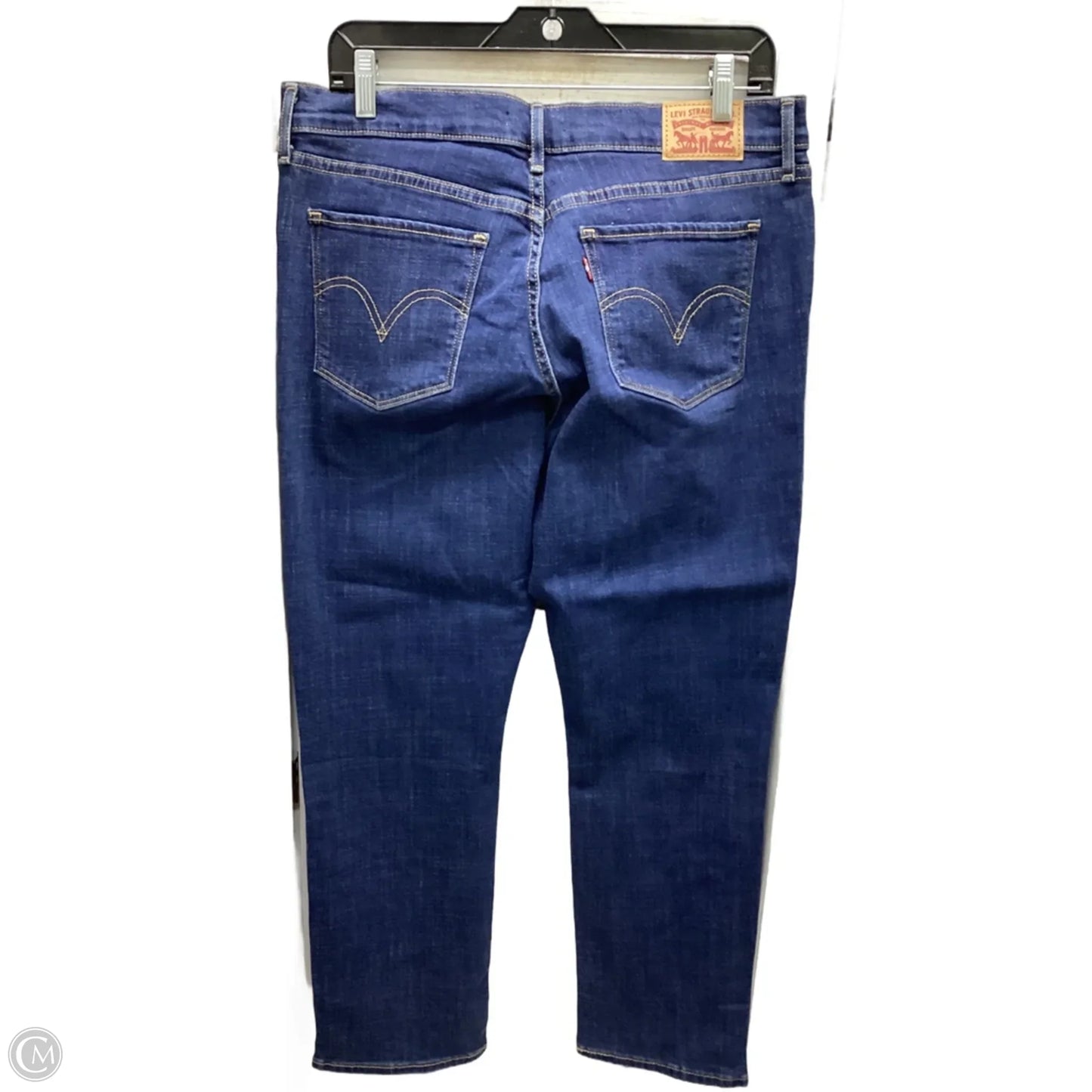 Jeans Straight By Levis In Blue Denim, Size: 12