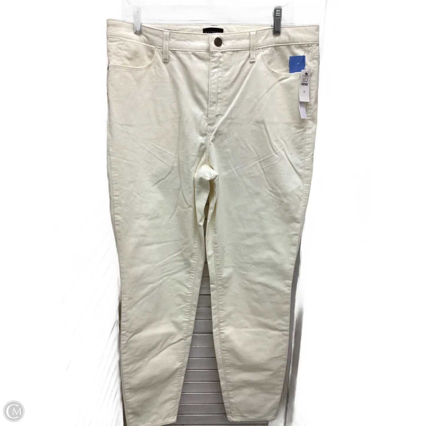 Pants Corduroy By Talbots In Ivory, Size: 12
