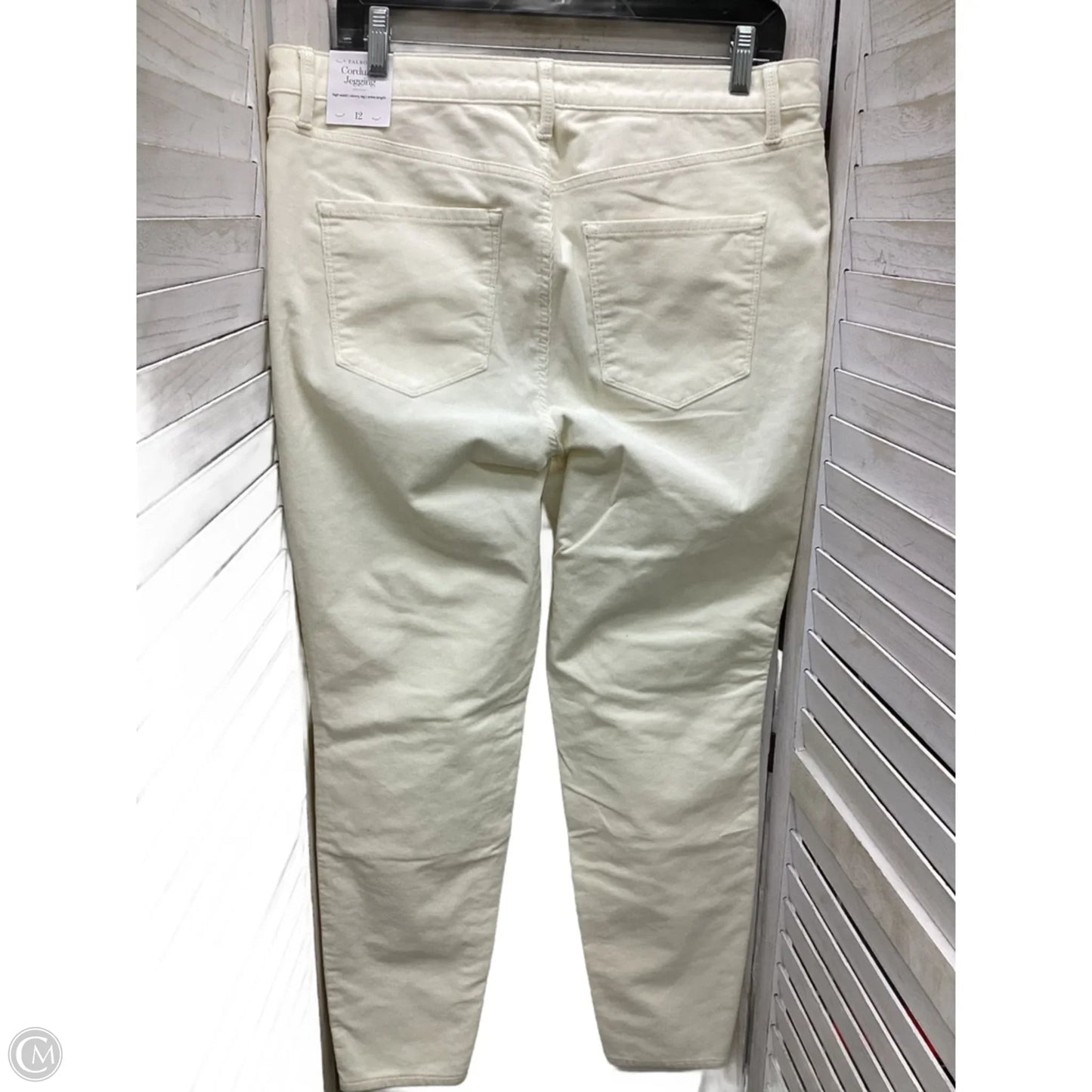 Pants Corduroy By Talbots In Ivory, Size: 12