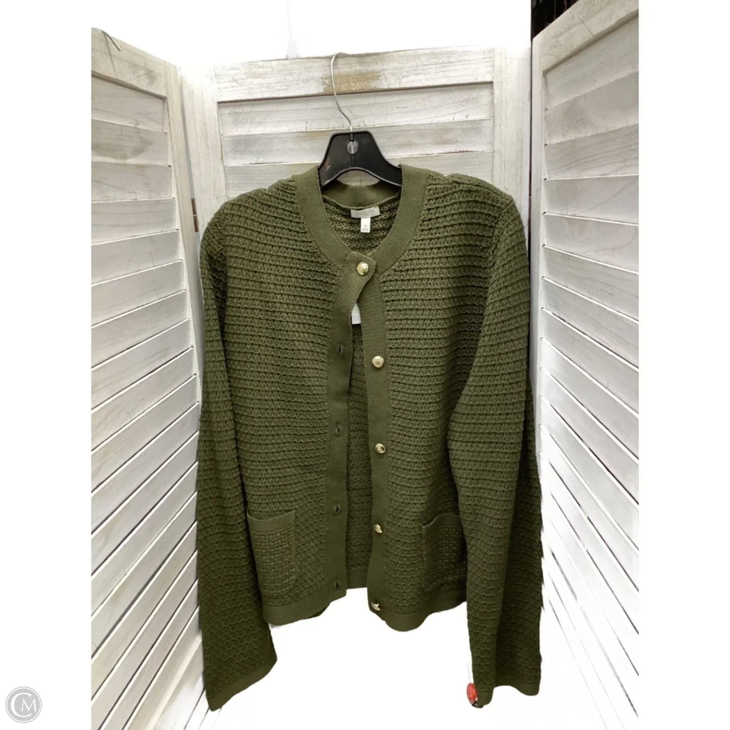 Cardigan By Talbots In Green, Size: Xl