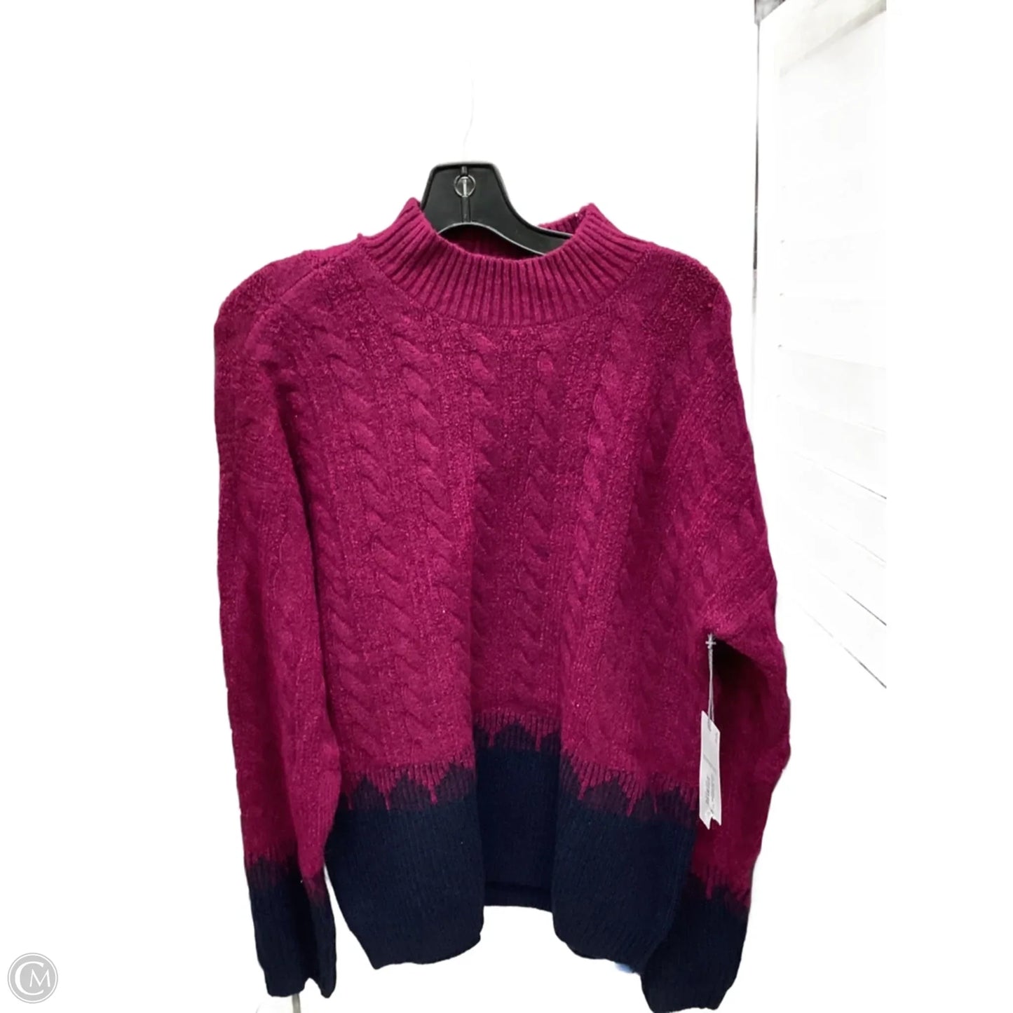 Sweater By Liz Claiborne In Purple, Size: L