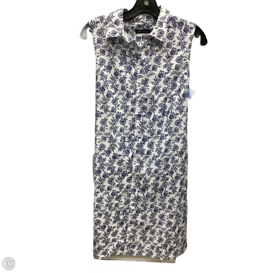 Dress Casual Midi By Tommy Hilfiger In Blue & White, Size: 4