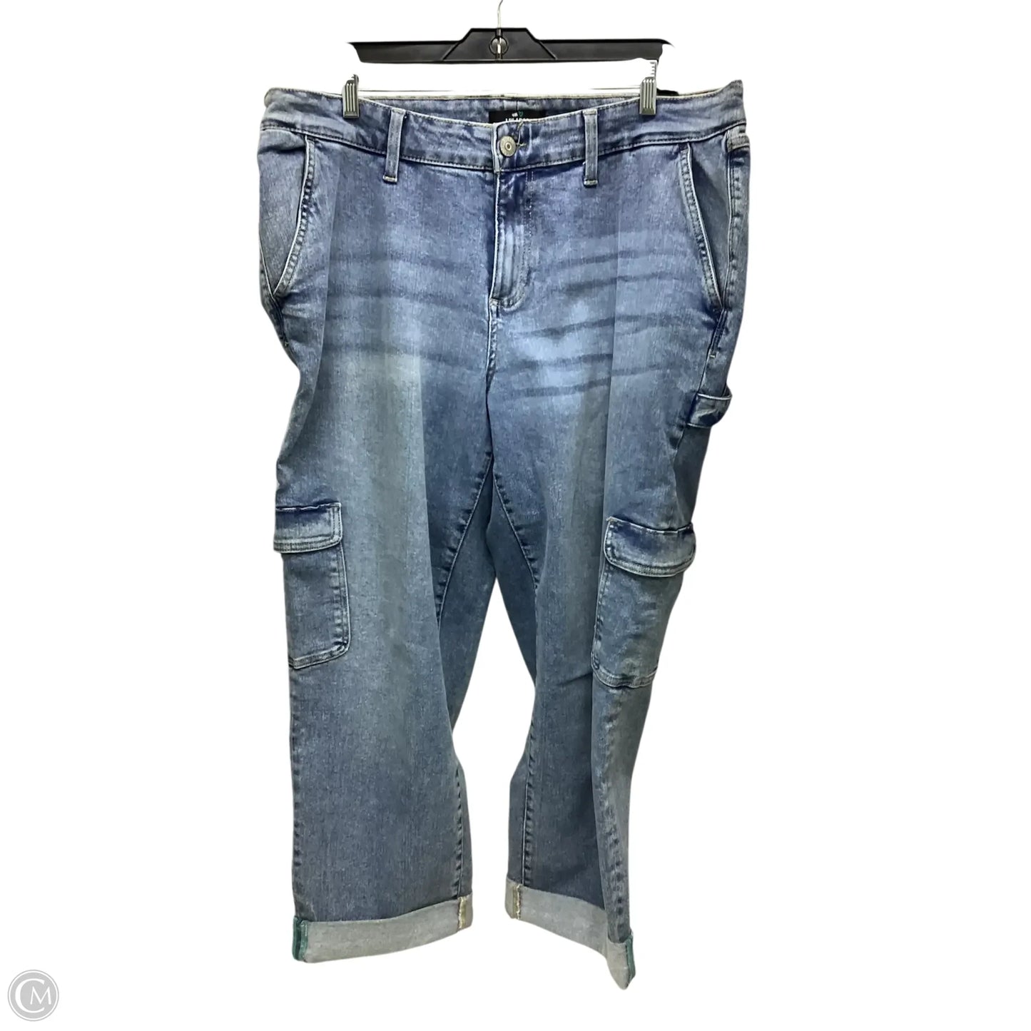 Jeans Boyfriend By Lularoe In Blue Denim, Size: 16