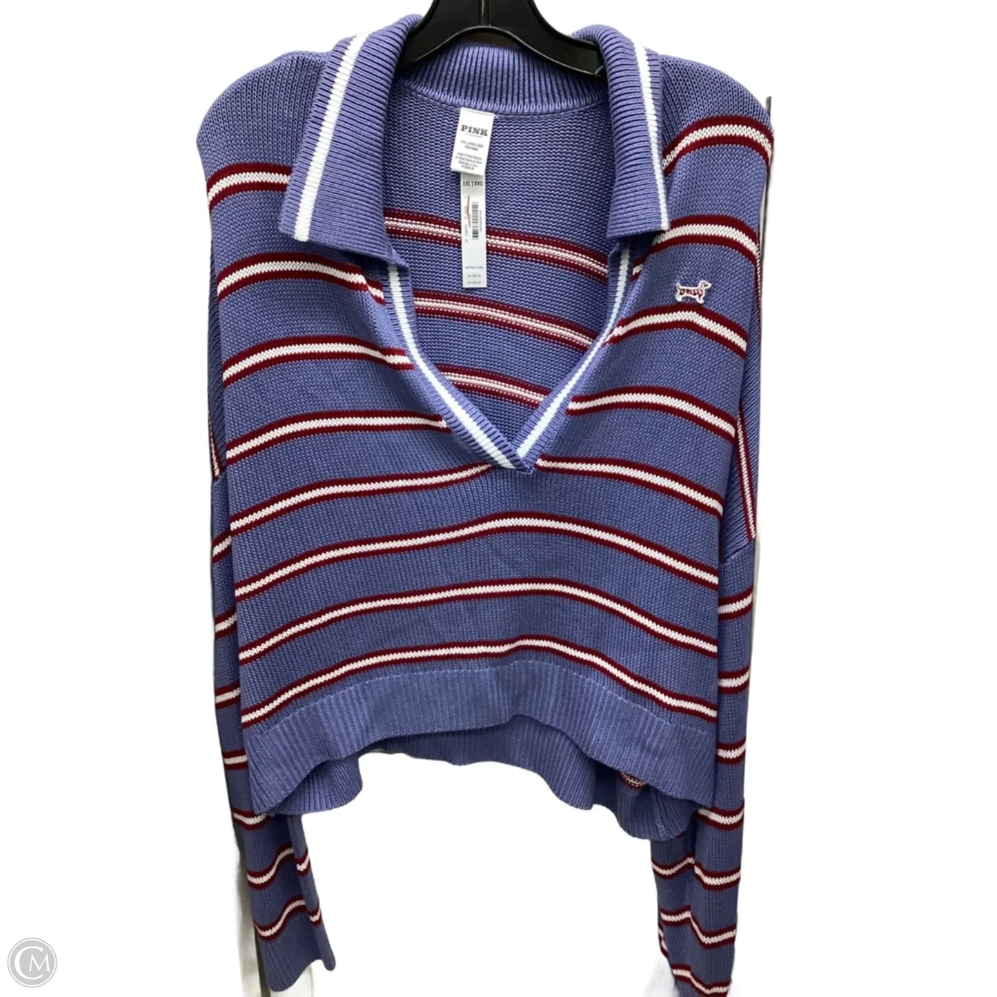 Sweater By Pink In Striped Pattern, Size: Xxl