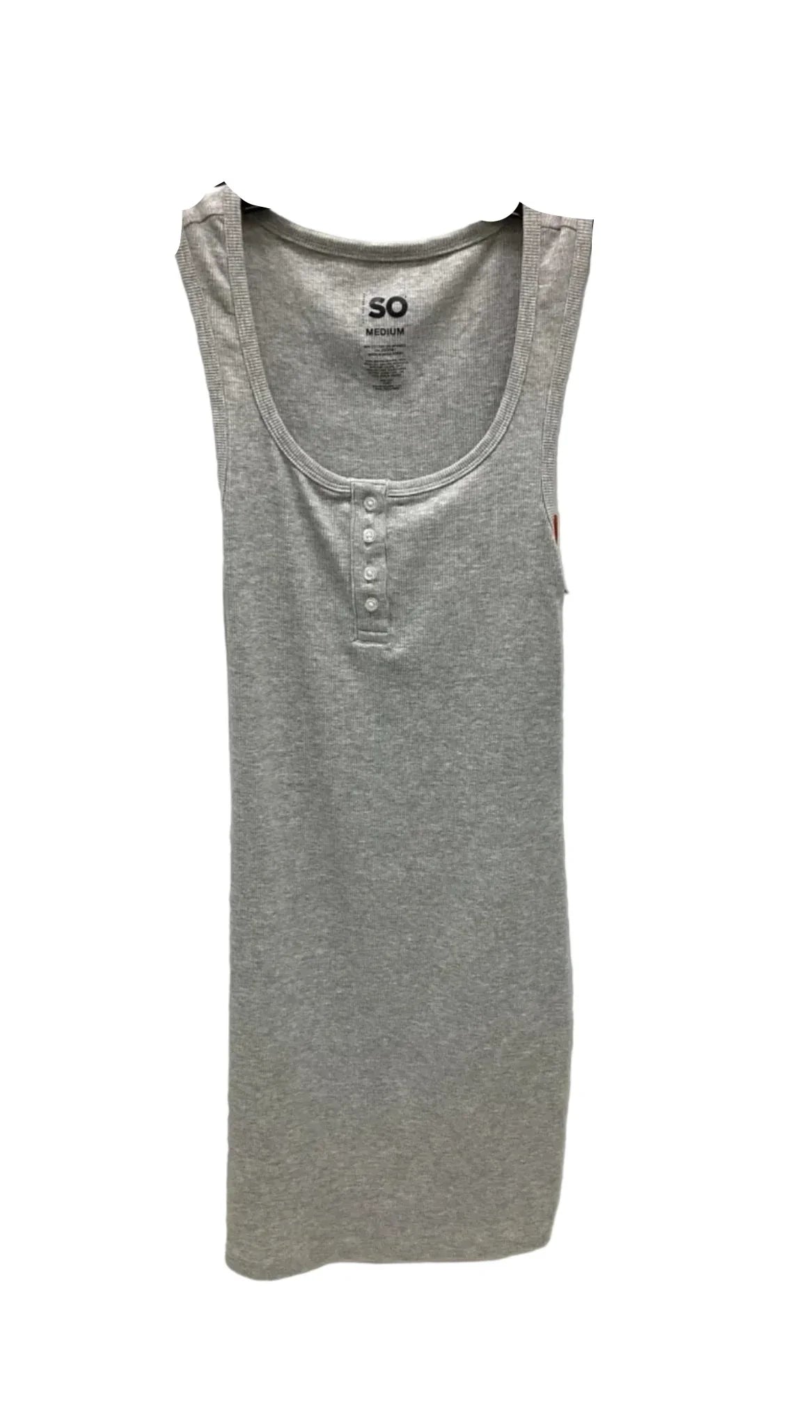 Dress Casual Midi By So In Grey, Size: M