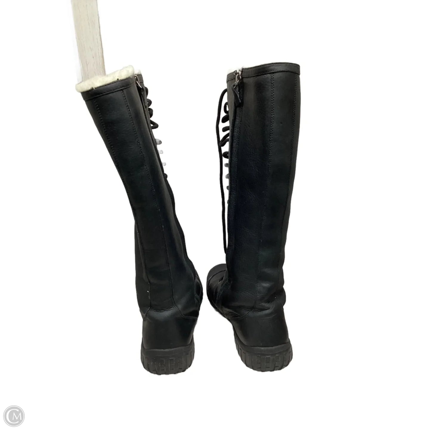 Boots Mid-calf Flats By Cole-haan In Black, Size: 8