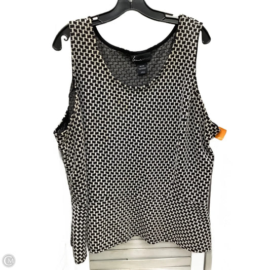 Top Sleeveless By Lane Bryant In Black & White, Size: 26