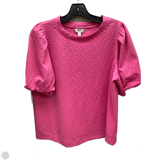 Top Short Sleeve By Crown And Ivy In Pink, Size: L