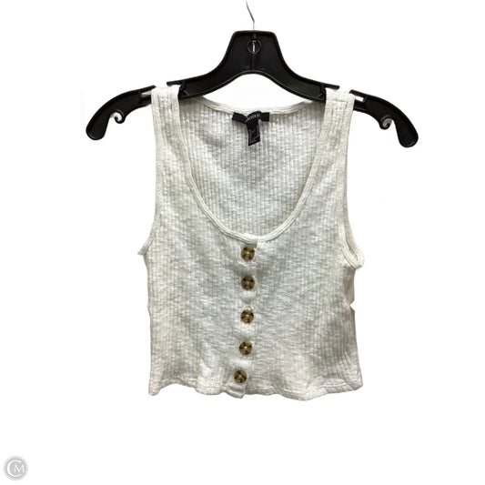 Top Sleeveless By Forever 21 In White, Size: M