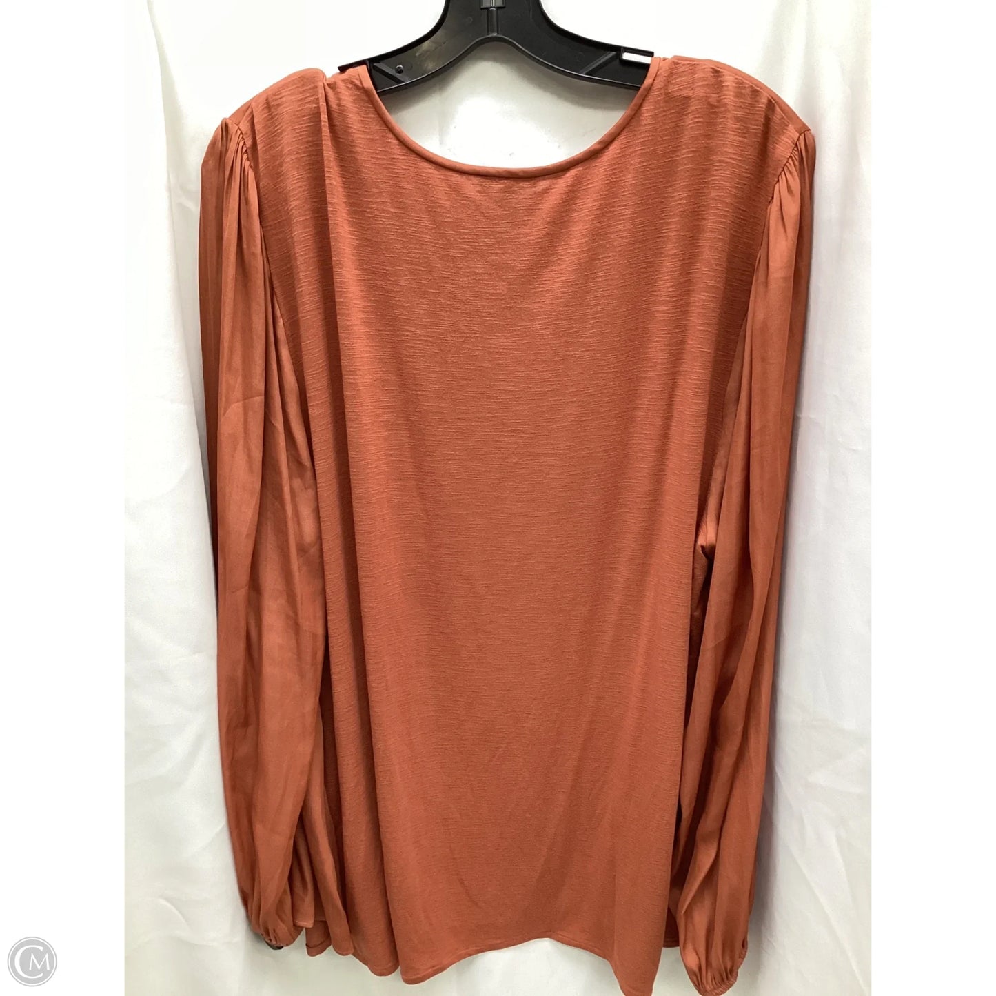 Top Long Sleeve By Ann Taylor In Orange, Size: Xxl