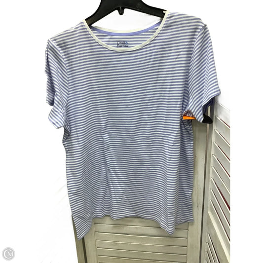 Top Short Sleeve By Croft And Barrow In Striped Pattern, Size: Xl