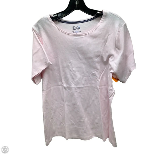 Top Short Sleeve By Croft And Barrow In Pink, Size: Xl