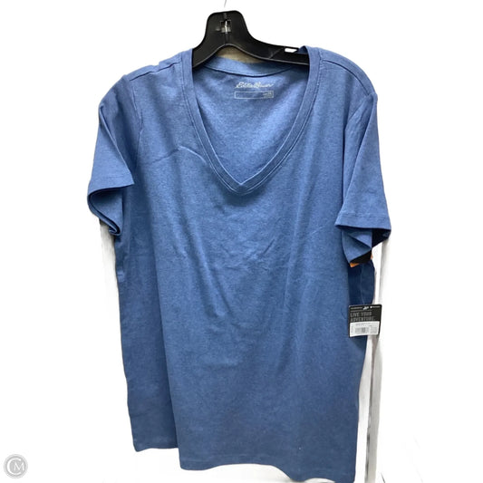 Top Short Sleeve By Eddie Bauer In Blue, Size: 2x