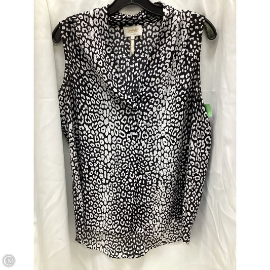 Top Sleeveless By Laundry In Black & White, Size: M