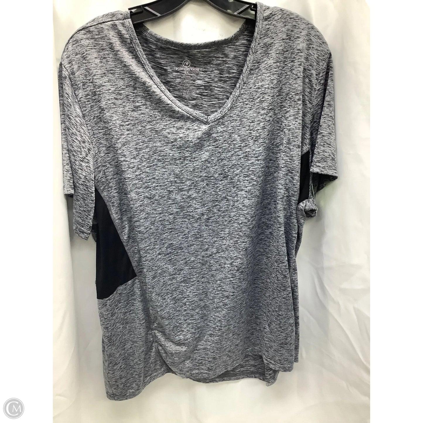 Top Short Sleeve By Clothes Mentor In Grey, Size: 2x