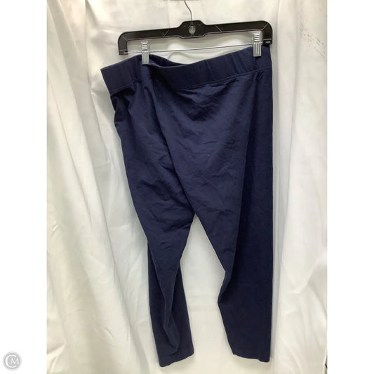 Athletic Leggings By Adidas In Navy, Size: Xl