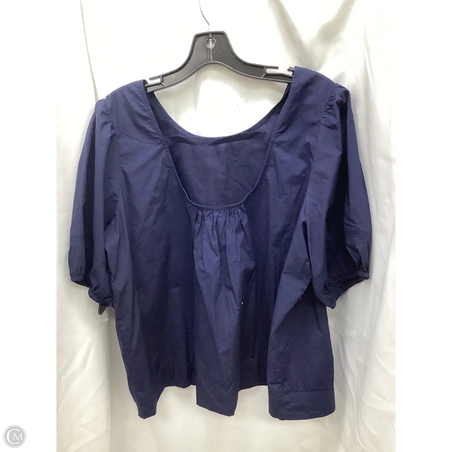 Top Short Sleeve By Loft In Navy, Size: Xl