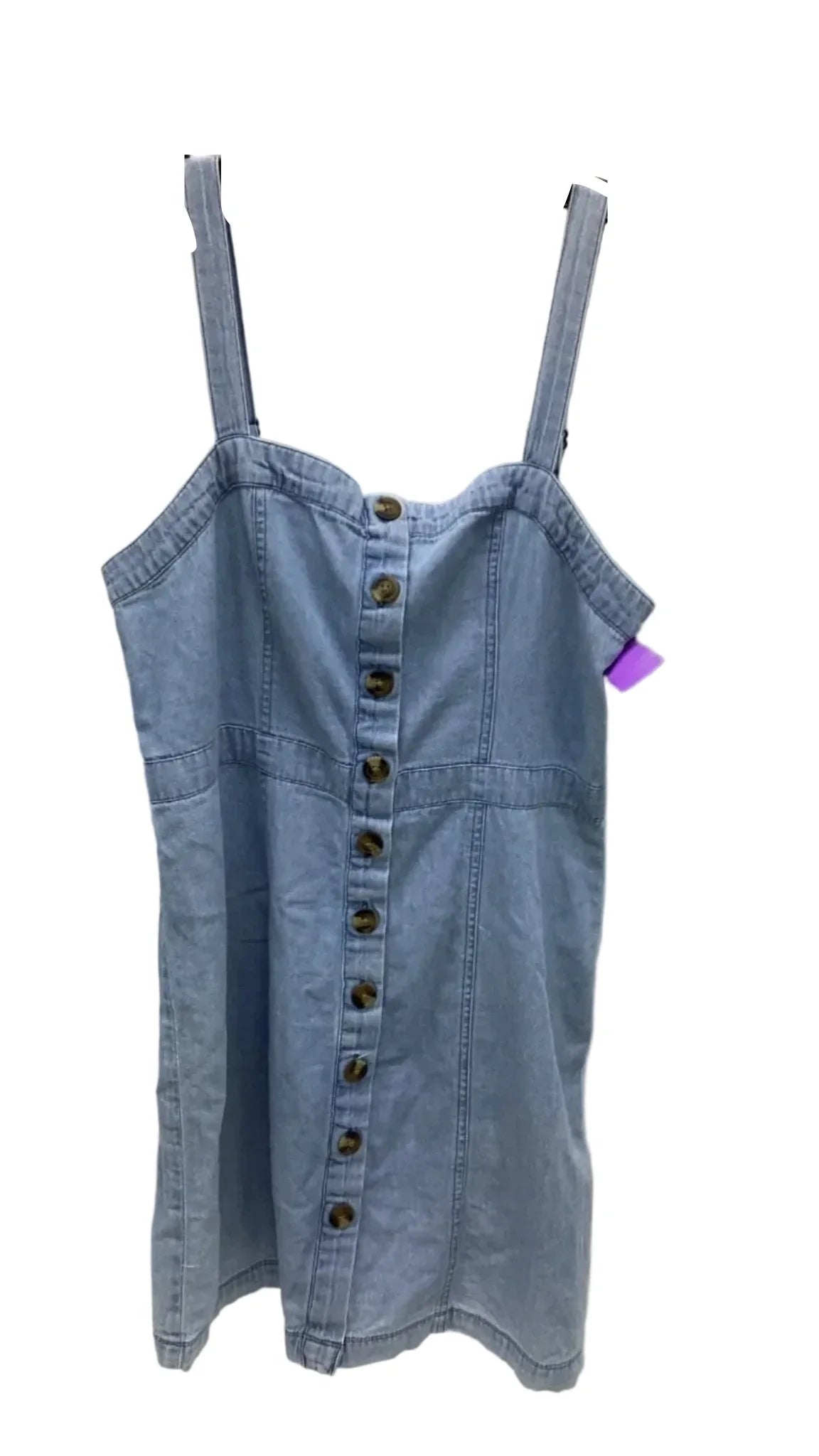 Dress Casual Midi By American Eagle In Blue Denim, Size: M