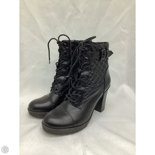Boots Ankle Heels By Guess In Black, Size: 9.5