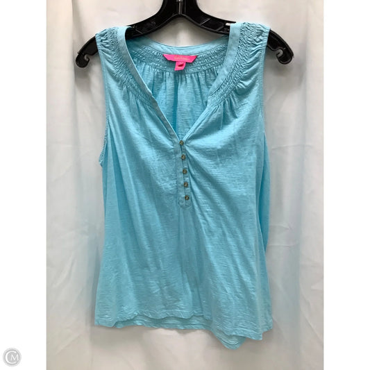 Top Sleeveless Designer By Lilly Pulitzer In Blue, Size: L