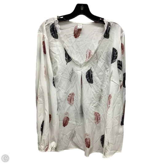 Blouse Long Sleeve By Clothes Mentor In White, Size: 2x