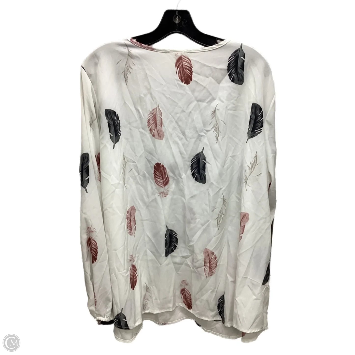 Blouse Long Sleeve By Clothes Mentor In White, Size: 2x