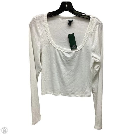 Top Long Sleeve By Wild Fable In White, Size: M