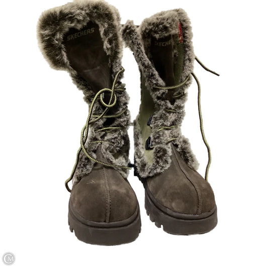 Boots Snow By Skechers In Brown, Size: 7.5
