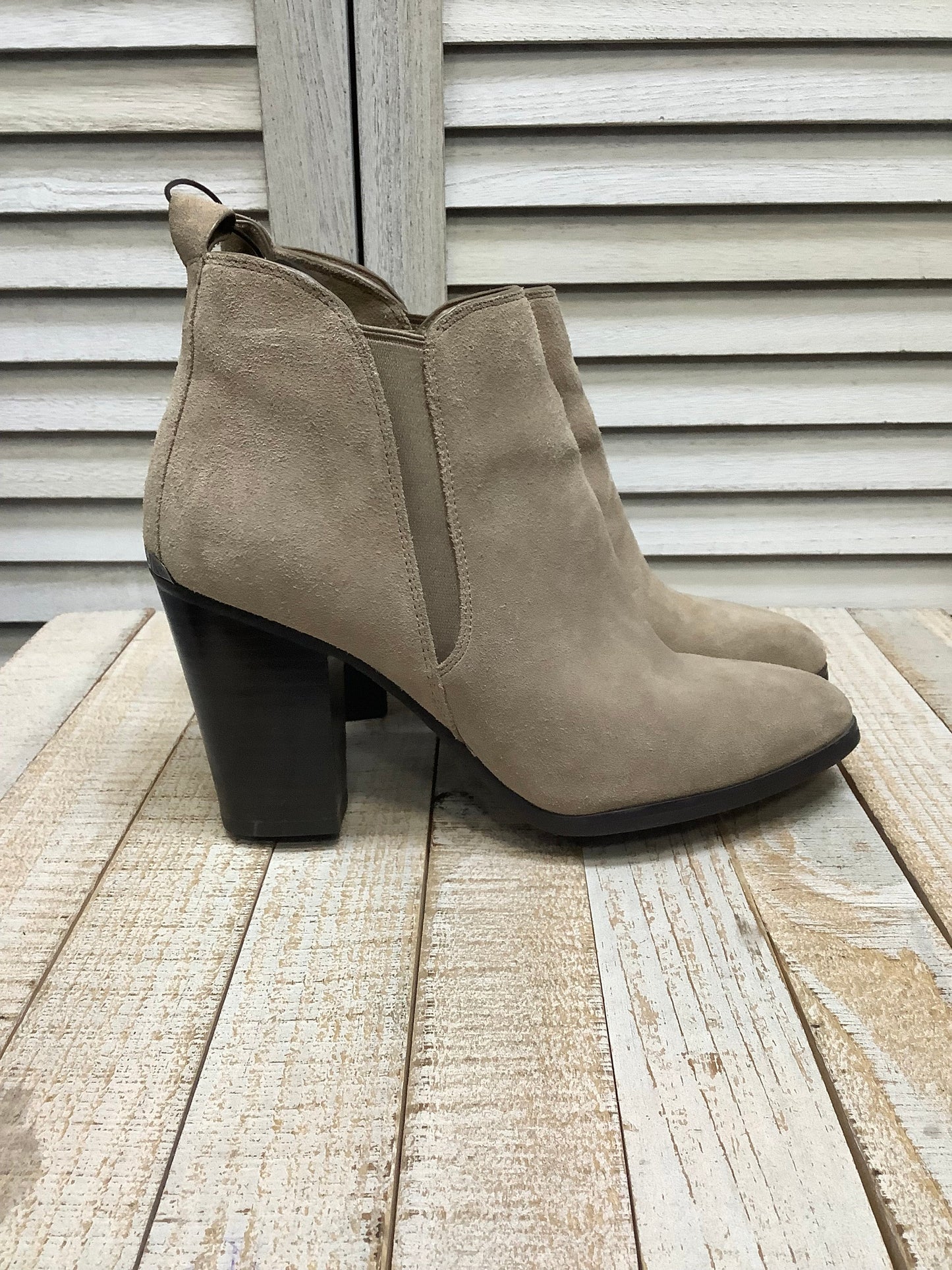 Boots Ankle Heels designer By Michael Kors In Grey, Size: 8