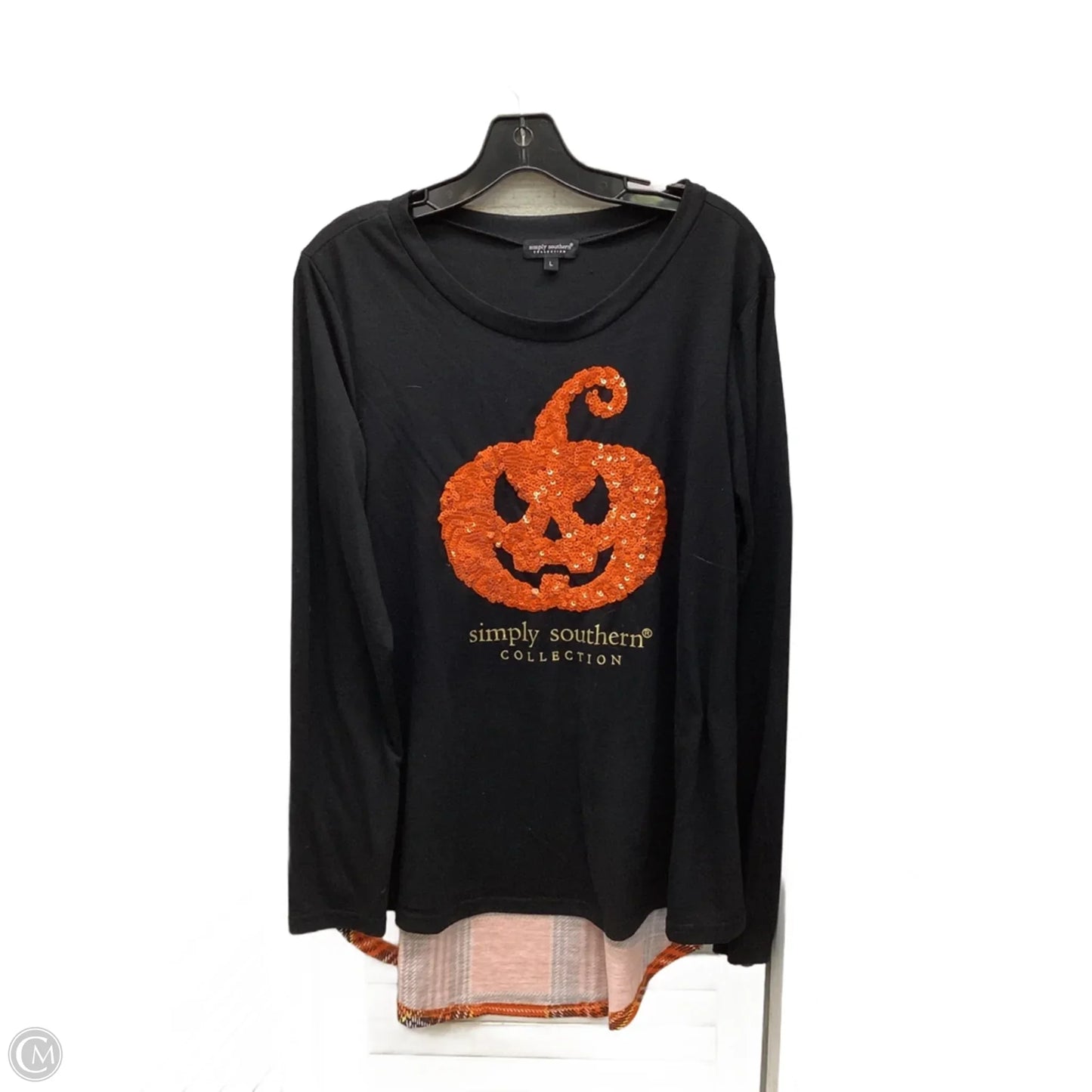 Top Long Sleeve By Simply Southern In Black, Size: L