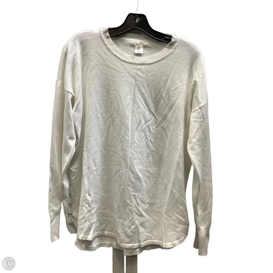 Top Long Sleeve By Max Studio In White, Size: S