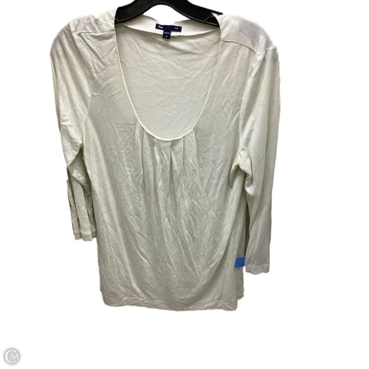 Top Long Sleeve By Gap In Ivory, Size: M