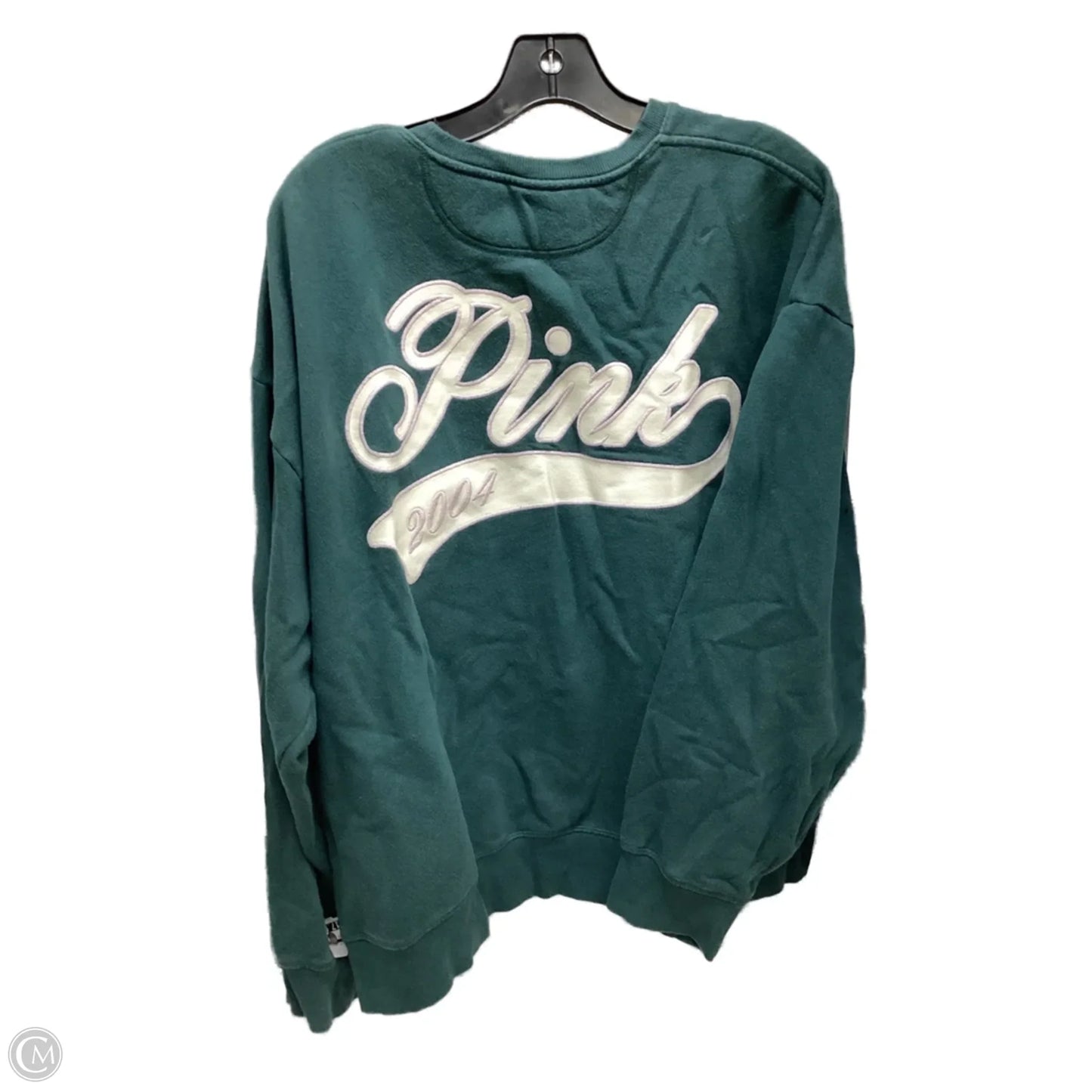 Sweatshirt Crewneck By Pink In Green, Size: Xxl