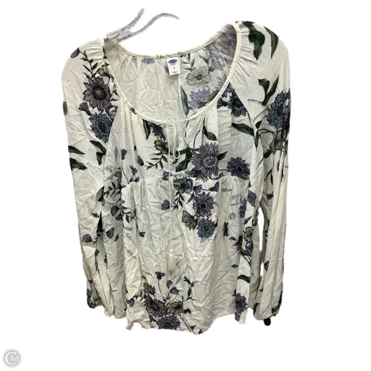Top Long Sleeve By Old Navy In Floral Print, Size: S