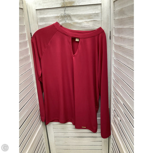 Top Long Sleeve By Michael By Michael Kors In Pink, Size: L