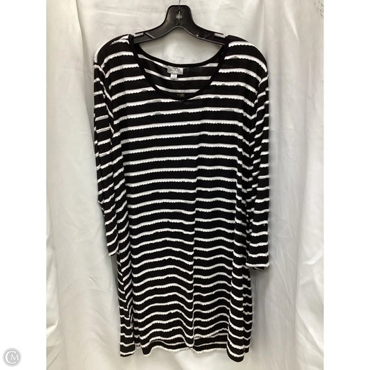 Top 3/4 Sleeve By Avenue In Striped Pattern, Size: 3x