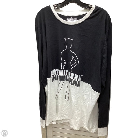 Top Long Sleeve By Clothes Mentor In Black & White, Size: 2x